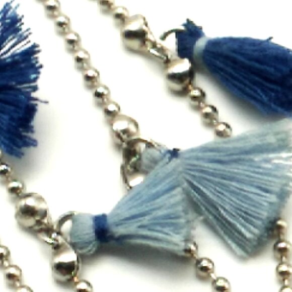 LOFT Long Tassel Necklace Silver Ball Chain 36 inches NWOT - Picture 8 of 16